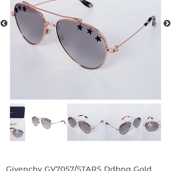 Givenchy GV7057/STARS DDBNQ Gold Copper Mirrored Aviator Sunglasses - Picture 3 of 10